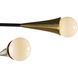 Elza 6 Light 35 inch Black / Brass / Black Chandelier Ceiling Light